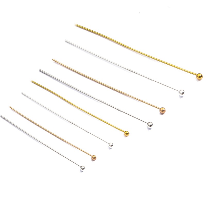 Diy Handmade Jewelry Ball Head Needle Round Earrings Accessories Materials 200 Pieces