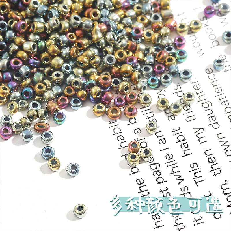 Diy Jewelry Handmade Cross Stitch Beads Hairpins Glass Rice Loose Metallic Wedding Dress