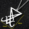 2025 European and American New Men's Retro Style Stainless Steel Lucifer's Seal Pendant