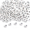 Diy Beading Materials Early Education Acrylic Alphabet Beads English Flat Square Round