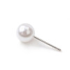 925 Imitation Silver Needle Pearl Earrings Electroplated Thick Accessories Metal Material