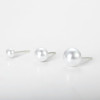 925 Imitation Silver Needle Pearl Earrings Electroplated Thick Accessories Metal Material