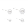 925 Imitation Silver Needle Pearl Earrings Electroplated Thick Accessories Metal Material