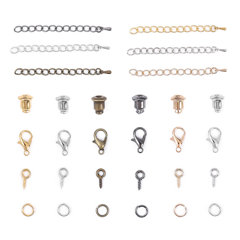 Diy Jewelry Accessories Materials for Making 6 Box Boxed Alloy Single Circle Lobster