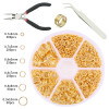 Diy Jewelry Accessories Materials for Making 6 Box Boxed Alloy Single Circle Lobster