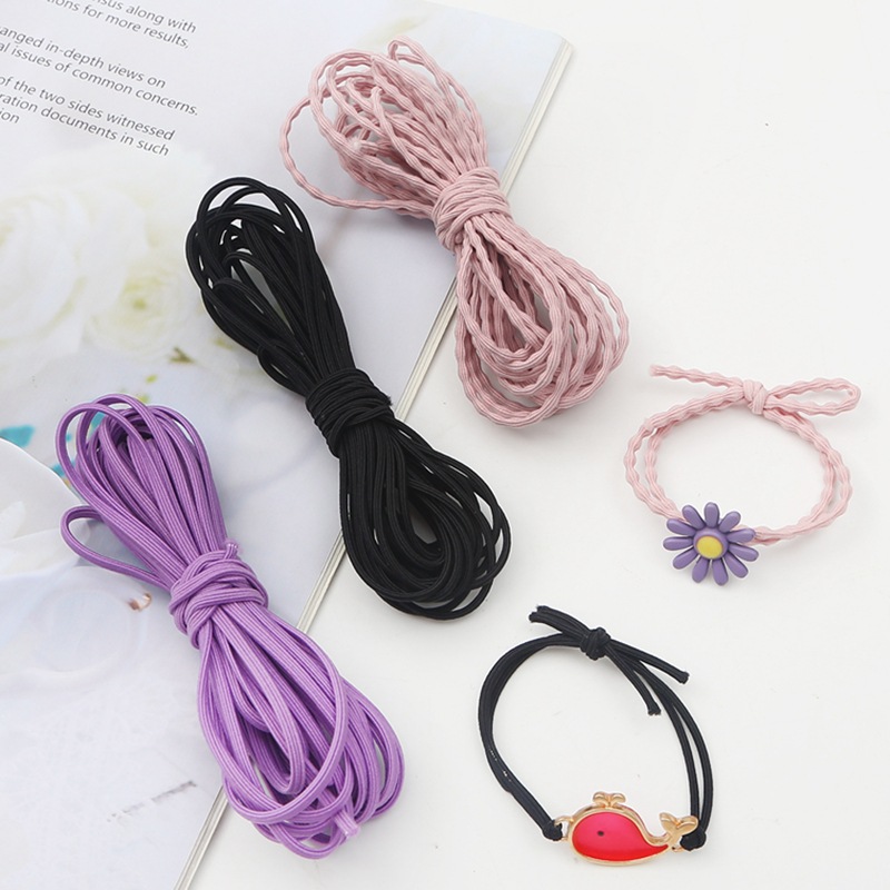 Wavy Bean Flat Striped Rubber Band Diy Handmade Jewelry Accessories Basic Headband Hair