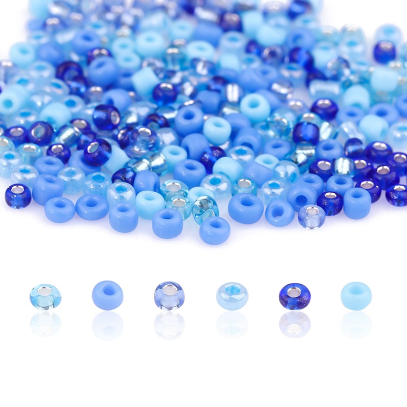 6-box Boxed Mixed Color Glass Rice Beads Handmade Diy Bracelet Necklace Material 6-color