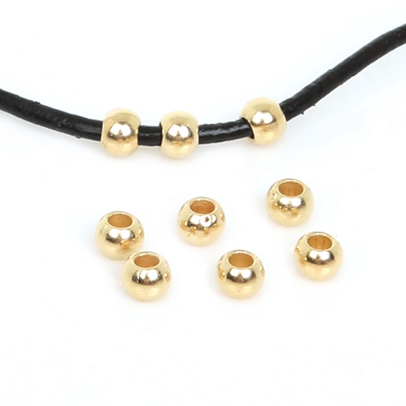 Plastic Ccb Large Hole Round Beads Handmade Diy Bracelet Material Spacer Making Necklace