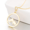 Peak Forest European and American Jewelry Women's Geometric Round Stainless Steel Hollow