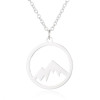 Peak Forest European and American Jewelry Women's Geometric Round Stainless Steel Hollow