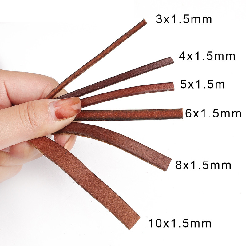 Retro Square Diy Imitation Leather Rope Cowhide Necklace Handmade Jewelry Accessories