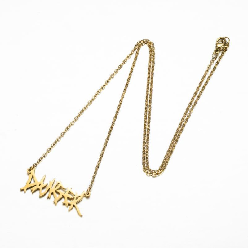 Art Letter Clavicle Chain Gothic Angel Princess Prince Pendant Harajuku Baby Girl