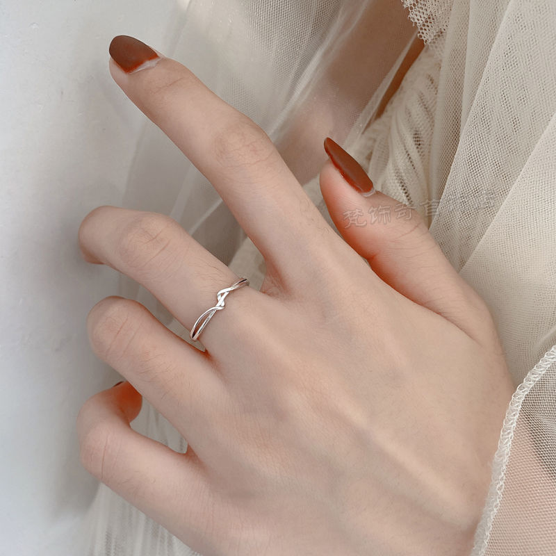 2021 Simple Line Ring for Women, Geometric Finger Soft Cool Style, Open Index Best Friend