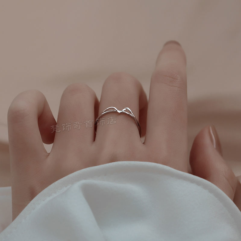 2021 Simple Line Ring for Women, Geometric Finger Soft Cool Style, Open Index Best Friend