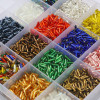 Color Plated Spiral Tube Beads, Glass Rice Handmade Diy Jewelry Accessories, Hand-sewn