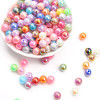Acrylic Abs Imitation Pearls Ab Color Round Beads Loose Diy Accessories Material Song