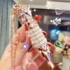 Rose Gold Embossed Necklace Queen's Scepter Lipstick Hanging Chain Radish Iron