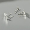 Imitation Silver Flat Bottom Ear Needle Copper Soft Electroplated Thick Stamp S925 Head