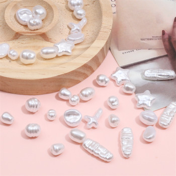 Abs Special-shaped Imitation Pearl Loose Beads Single Diy Handmade Homemade Earrings