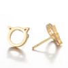 Amazon's New Earrings, Fashionable Electroplated Simple Cat Dolphin Bat Temperament Ear
