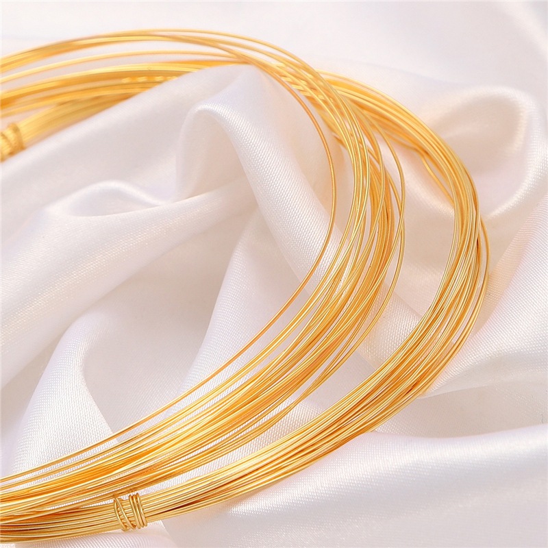 Strong Color Retention, 18k Gold-coated, Silver-coated Semi-hard Wire, No Peeling