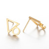 Amazon Fashion New Earrings Ins Love Triangle Round Square Geometric Simple One Week