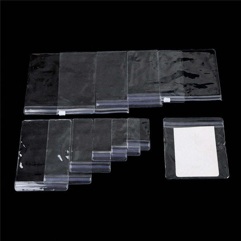 Diy Jewelry Earrings Bracelet Necklace Packaging Bag Pvc Translucent Ziplock Bag Hanging