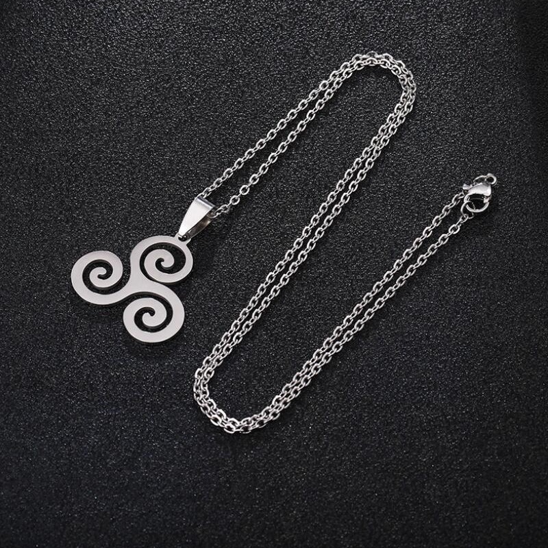 Teen Wolf Triskele Letter Necklace Women's Niche Design European and American Stainless