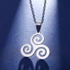 Teen Wolf Triskele Letter Necklace Women's Niche Design European and American Stainless