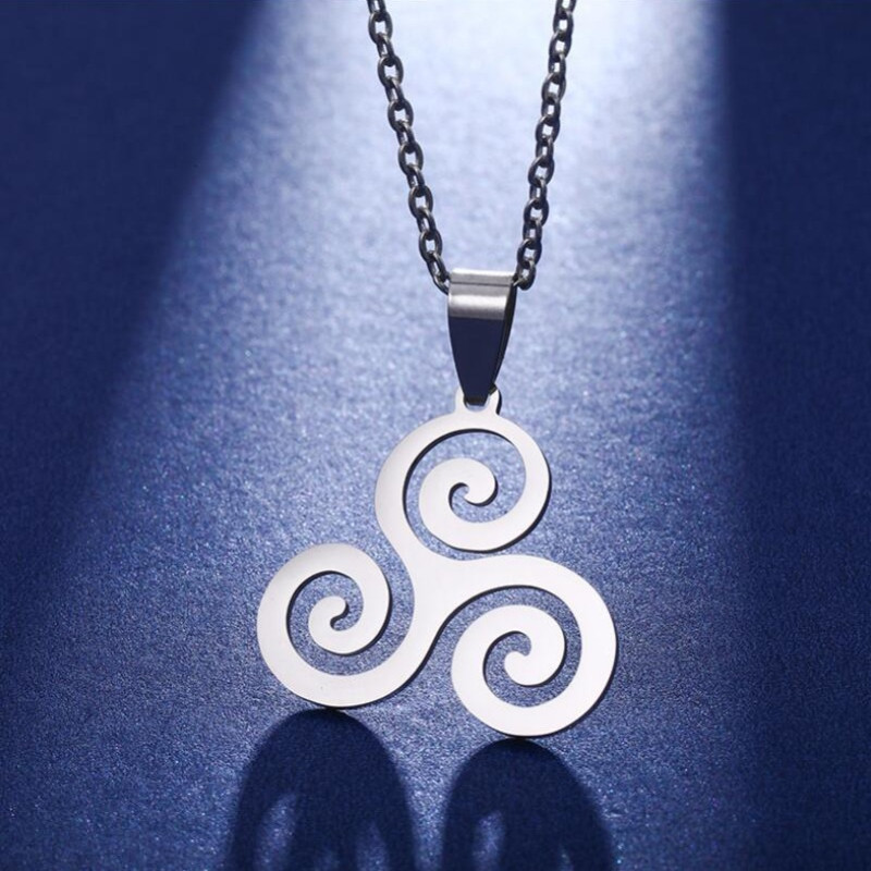 Teen Wolf Triskele Letter Necklace Women's Niche Design European and American Stainless