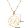 Korean Jewelry Necklace for Women Niche Design Hollow Stainless Steel Simple Bicycle