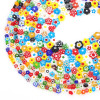 Qianhua Glazed Flower Love Glass Loose Beads Diy Handmade Beading Material Earrings