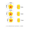 Qianhua Glazed Flower Love Glass Loose Beads Diy Handmade Beading Material Earrings