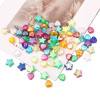 Handmade Beaded Diy Accessories Transparent Color Plated Ab Five-pointed Stars Love Heart