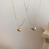 Autumn Japanese and Korean Simple Temperament Peach Heart Snake Bone Necklace Titanium