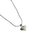 Autumn Japanese and Korean Simple Temperament Peach Heart Snake Bone Necklace Titanium