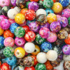 Acrylic Large Hole Round Flower Beads Handmade Diy Beaded Bracelet Necklace Loose Bead