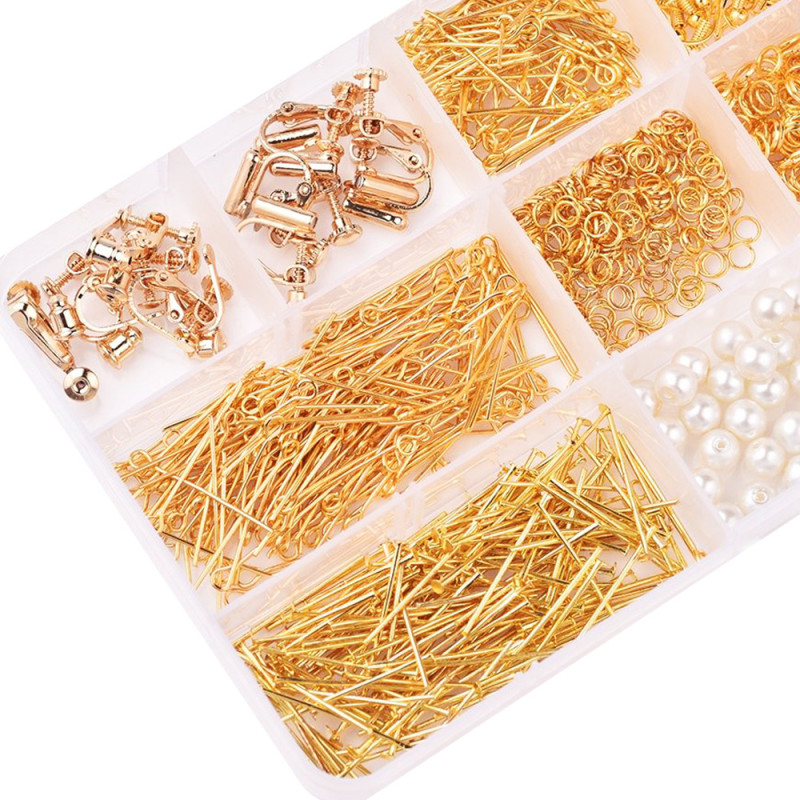 Jewelry Material Package Diy Accessories 15 Grid Boxed Ear Hook Single Circle
