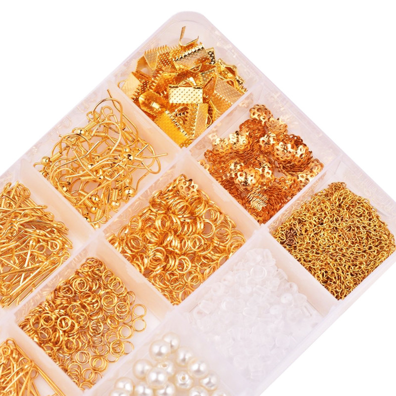 Jewelry Material Package Diy Accessories 15 Grid Boxed Ear Hook Single Circle