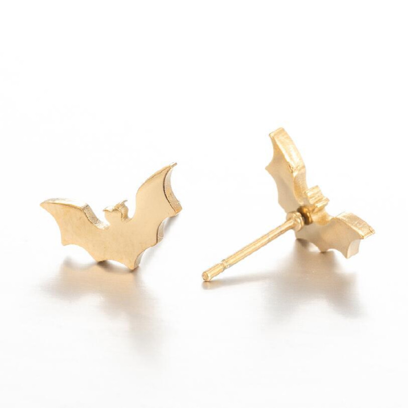 European and American New Personalized Bat Earrings Ins Fashion Versatile Small Animal