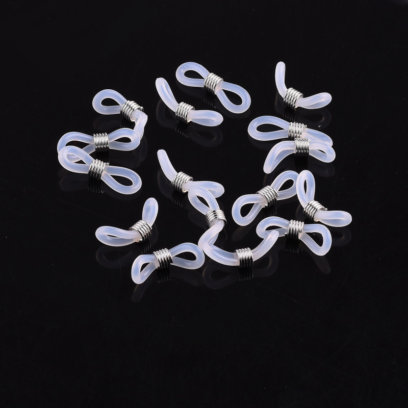 Glasses Buckle Non-slip Gold and Silver Spring Silicone Ring 20*4.5mm Chain Accessories