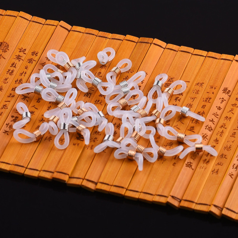 Glasses Buckle Non-slip Gold and Silver Spring Silicone Ring 20*4.5mm Chain Accessories