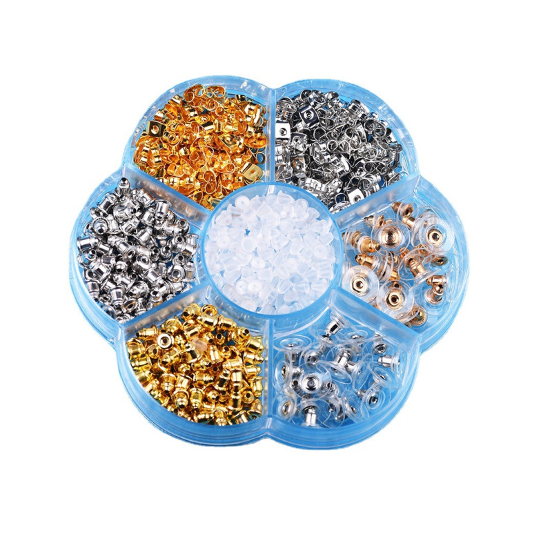 [ready Stock] 500 Ear Plugs, Plastic Ear Stud Bullet Film Ear Diy Ear Accessories, Ear