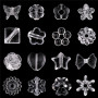 Transparent Acrylic Flower Square Loose Beads Diy Jewelry Accessories Hand-woven Bracelet