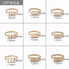 Amazon Lucky Number Angel 111-999 Open 18k Gold Ring Memorial Gift Stainless Steel Men's