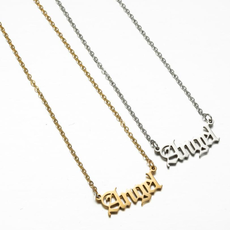 New Angel Digital Sweater Chain Women Ins Retro 000-999 Stainless Steel Pendant Necklace