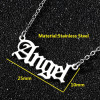New Angel Digital Sweater Chain Women Ins Retro 000-999 Stainless Steel Pendant Necklace