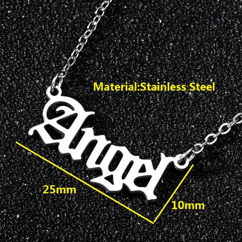 New Angel Digital Sweater Chain Women Ins Retro 000-999 Stainless Steel Pendant Necklace