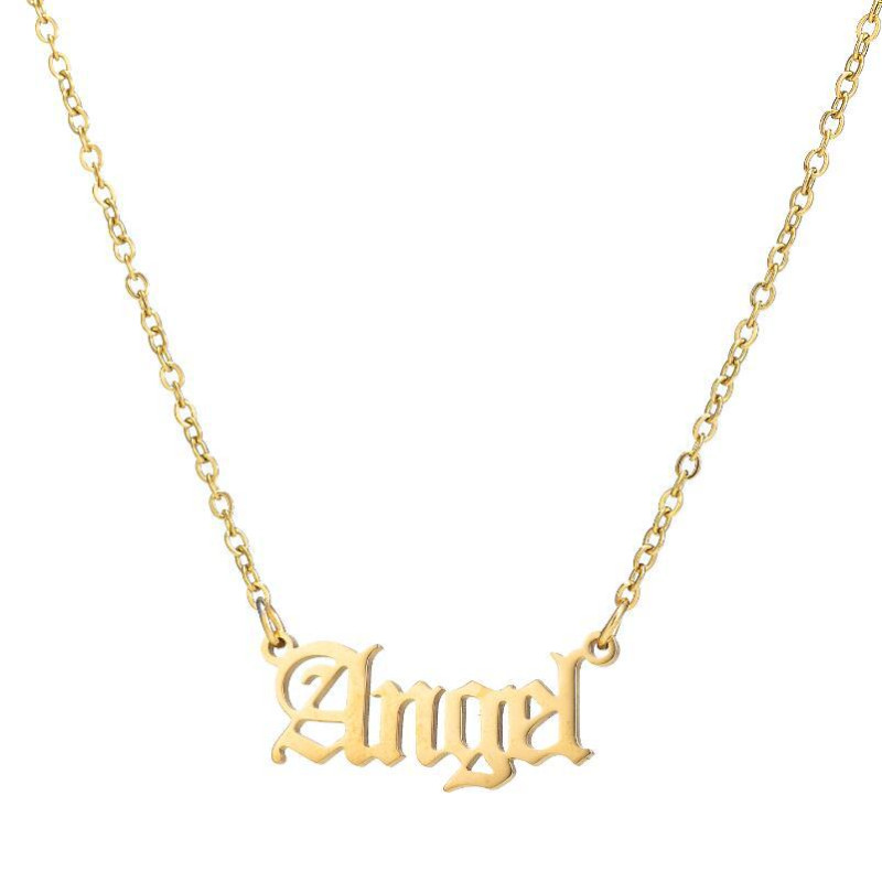 New Angel Digital Sweater Chain Women Ins Retro 000-999 Stainless Steel Pendant Necklace