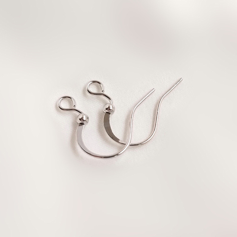 Flat Ear Hook Material Copper Belt Beads Fish Ear Electroplating Jewelry Accessories Diy